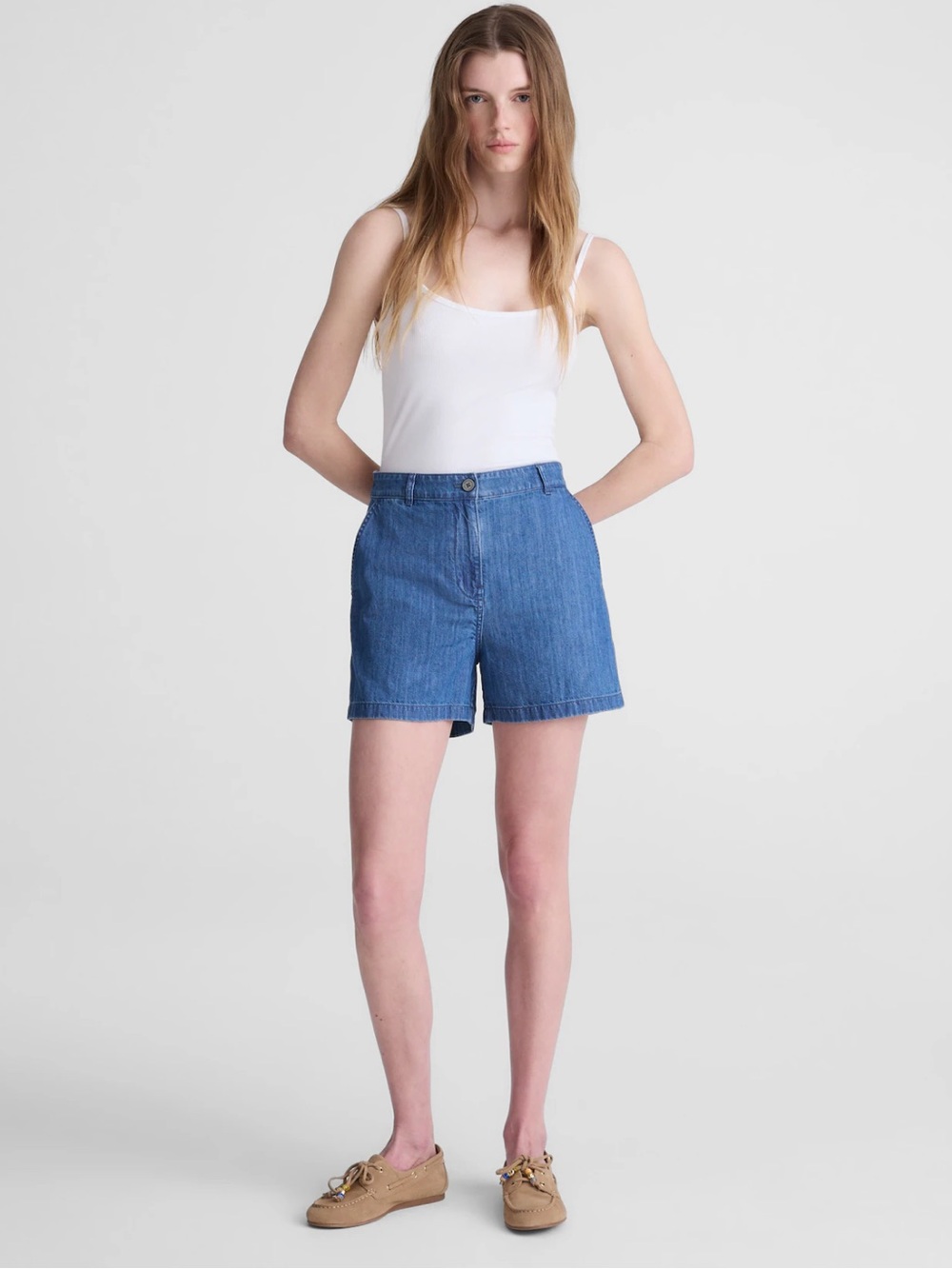 Madewell Classic Blue High-Rise Denim Shorts